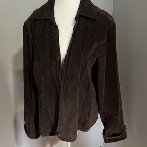 LIVE A LITTLE Chocolate  Brown Soft Brushed Leather Size XL